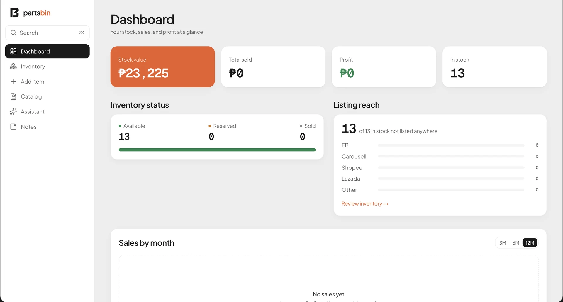 Stock dashboard