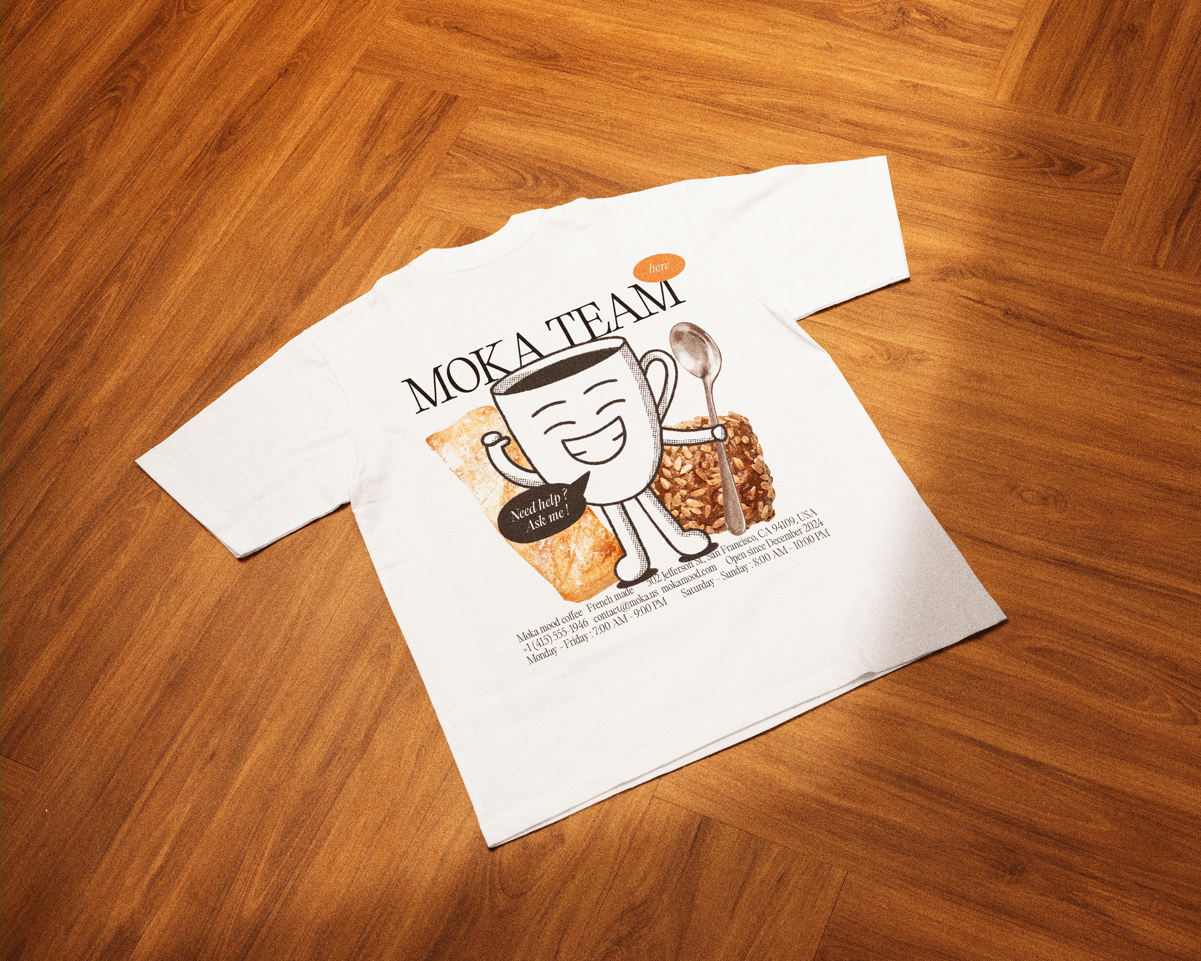 Moka Mood — French-Inspired SF Coffee — Staff Tee