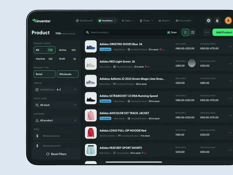 Inventar — Inventory & ERP — hero clip