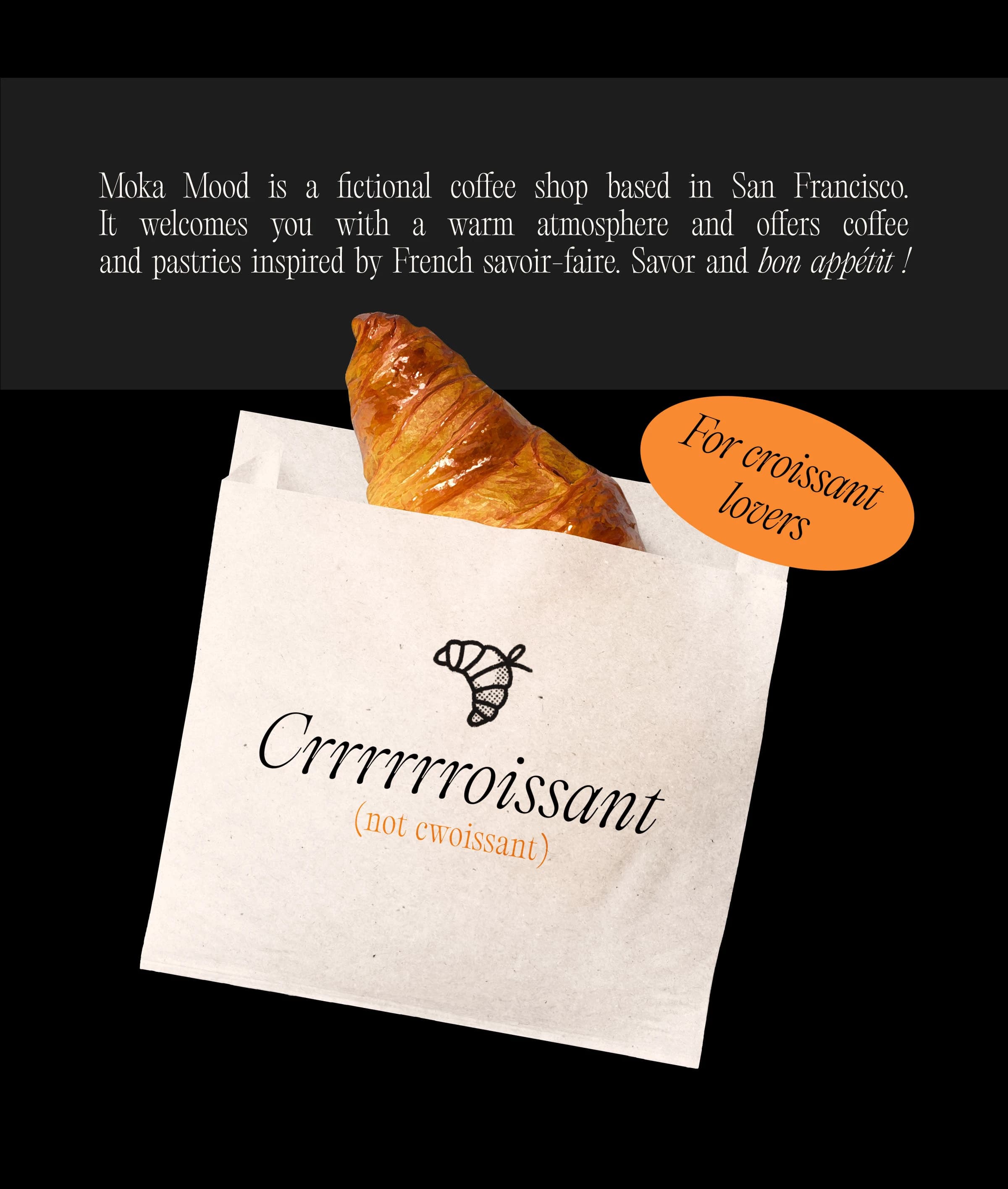 Moka Mood — French-Inspired SF Coffee — Croissant Packaging